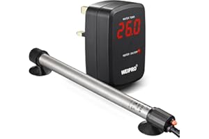 Weipro Titanium Aquarium Heater 300W, Submersible Fish Tank Preset Heater with LED Digital Temperature Controller, Preset Temperature 26℃, Fast Heating for 200L-300L Tropical Fish Tank