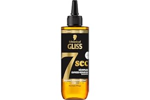 Gliss Kur 7 Sec Express Repair Kur Oil Nutritive (200 ml), el tratamiento capilar repara el cabello en solo 7 segundos, para un cabello 7 veces más fuerte y 7 veces menos rotura