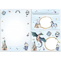 Papier à Lettres Motif Football Pour Enfants - Bloc A5 Ligné 25 Feuilles + 15 Enveloppes C6