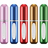 Leikedun 5 Adet 5 ml Parf&uuml;m P&uuml;sk&uuml;rt&uuml;c&uuml;, Doldurulabilir Parf&uuml;m Cep P&uuml;sk&uuml;rt&uuml;c&uuml;, Mini Taşınabilir P&uuml;sk&uuml;rtme Şişesi, Boş Sprey Şi