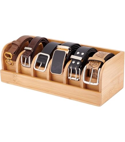 Rangement Ceinture Boite Rangement Tiroir Alouweekuky , 6 Grilles Organisateur De Rangement Cravate Porte Ceinture