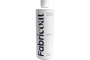 Fabricoat Fabric Paint – Restore or Change the Colour of Any Fabric - Paint Directly Onto Fabric - Transform Anything – Sofas, Lampshades, Car Interiors (250ml, White)