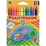 Bic Plastidecor - Ceras de colores clásicos, pack de 12