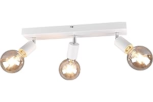 RL LIVE YOUR LIGHT Reality Leuchten Vannes R80183031 - Barra spot in metallo bianco opaco, 3 x E27