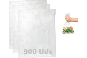 DAYMAND STORE | Bolsas plastico transparente | Bolsas | 900 uds | Bolsas Plastico | 30X40 cm | Bolsa de Plastico en Block | Bolsas congelacion | Bolsas de Plastico Pequeñas