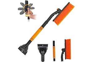 magnetspiele Eiskratzer Auto mit Besen, Auto Eiskratzer Schneebürste, Auto Abnehmbarer Eiskratzer, 2 in 1 Auto Eiskratzer Reinigungsbürste Werkzeug zur Schneeräumung (A)