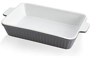 Swuut Casserole Dishes for Oven 33 x 23.5cm, 4000ml Porcelain Baking Dishes, Ceramic Bakeware,Kitchen Rectangular Deep Lasagna Pan with Handle 13x9 inch