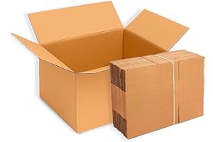 MARCPRINT Pack de 20 cajas carton ideal para envíos - almacenaje - mudanzas | Cajas de Envío medidas: 40x30x12 cm | cajas carton pequeñas canal simple reforzado. Modelo 6