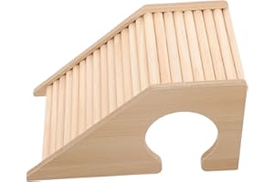 Ipetboom Scaletta in Legno Per Criceti 6.5X4.1X3.5 Pollici Giocattolo Multifunzionale Con Nascondiglio E Area Di Gioco Per Piccoli Animali Domestici Gabbia