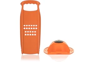 Börner Rösti PowerLine Set de râpes à galettes de pommes de terre (2 pcs.) • Coupe-légumes + Porte-fruits pour röstis suisses ou galettes de courgettes • Coupe-légumes idéal pour les pommes de terre