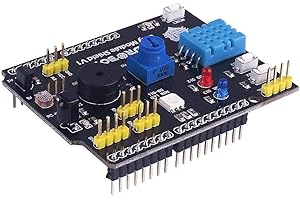 DollaTek Scheda di espansione Multifunzione Scheda di espansione Arduino Include sensore di umidità sensore di Temperatura LM35 9 in 1 Compatibile con Arduino Uno R3