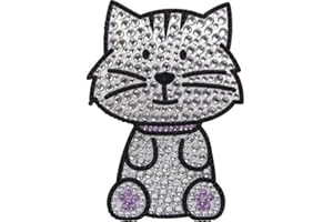 FouFou Dog Rhinestone Sticker Grey Tabby Cat