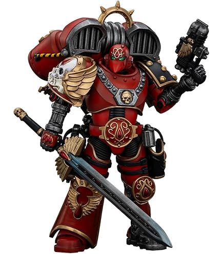 LEBOO JOYTOY Warhammer 40k - Pugni Imperiali Terminator Cataphractii Con Lanciafiamme, 12,2 Cm