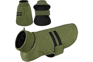 CITÉTOILE Zimowy płaszcz dla psa, kurtka dla dużych psów, kurtka dla jamników, buldogów, wiatroszczelna kurtka dla psa, do użytku wewnątrz i na zewnątrz, na kemping, wędrówki