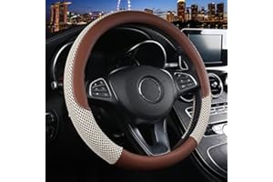 Istn - Funda de Volante de Seda de Hielo Transpirable Antideslizante para Unisex marrón