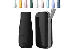 SYKEROUT Ombrello Piccolo, Mini Ombrello Tascabile, Ombrello Da Viaggio Da Viaggio Pioggia e Sole Piccolo Compatto Ombrello Da Donna Piccolo Ombrello Anti-Uv Per Pioggia