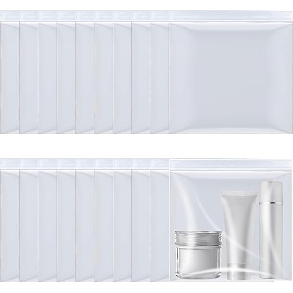 12 Buste Da Viaggio Per Liquidi 20x20cm - Trasparenti, Richiudibili, Approvate Da Compagnie Aeree - Foto 4