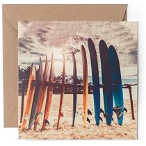 1 x biglietto di auguri (inserto fotografico) – colorato Beach