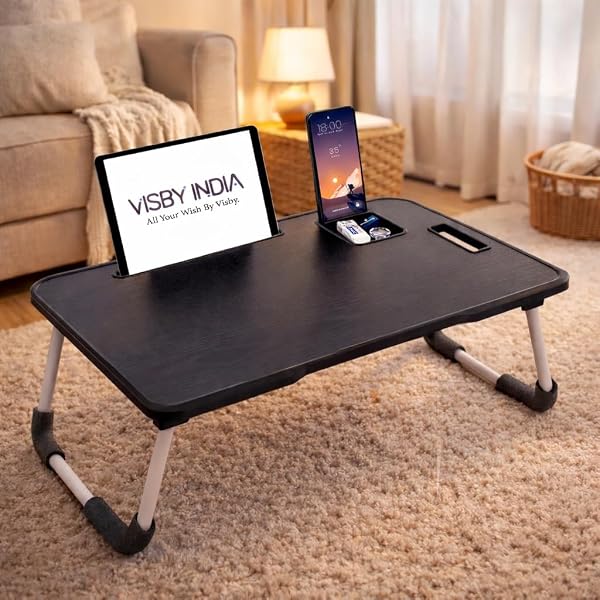 SPHENI Smart Multipurpose Foldable Laptop Table with Cup Holder, Study…