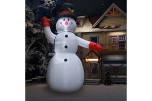 Hommdiy Aufblasbarer Schneemann mit LED zu Weihnachten IP44 600 cm XXL