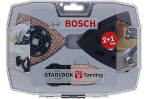 Bosch Accessories 6 pces Jeu de disque abrasif Starlock Best of Sanding (pour bois et mortier, accessoires pour outil multifonction)