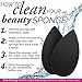 Aesthetica Mini Beauty Sponge Blender 2 Pack - Perfect for Small Areas, Around Eyes, Lips and Brows - Latex Free