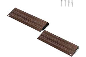 LIEKUMM Rampe de seuil de porte en aluminium de 2,5 cm de hauteur - Charge maximale : 1000 kg - Rampe de fauteuil roulant pour trottoirs, marches, scooter, poussette, rampe de seuil amovible pour