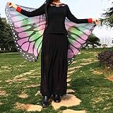 Frau Schal Kolylong® Frauen 147 * 70CM Chiffon weichen Stoff Schmetterling Flügel Schal Kostüm Zu (Rosa) -
