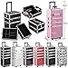 Popamazing Aluminium Beauty Cosmetic Vanity Case Box for Pro Make Up/Nail Art/Travel/Storage (Black) (34 x 25 x 72cm, Black)