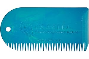ECOMB Surfboard Wax Comb - 100% Reclaimed Marine Waste Plastic (Pacific Blue) Wax Removal Tool