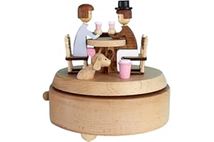 Chonor Scenari Innovativo Carillon di Legno, Premium Creativo Mano Manovella Artigianato in Legno Scatola di Musica - Incontri - Migliore Regalo e Decorazioni Idea per Il Compleanno, Natale