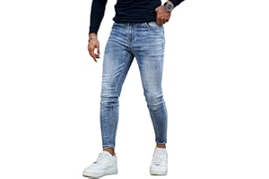 GINGTTO Jeans Uomo Pantaloni Skinny Elastico Pantalone Slim Fit Stretch Aderenti Denim Pants