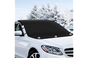 COMIOKE Protector de Parabrisas, Protector Parabrisas Coche, Parasol Coche Delantero, Protege de UV Sol Lluvia Nieve Viento Hielo, para Cuatro Estaciones