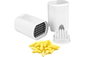 BTBHIHO Potato Chipper Chip Cutter, Stainless Steel French Fry Cutter Vegetable Chopper Onion Dicer, Multifunctional Potato Chip Cutter Veg Chopper, Manual Hand Chip Cutter Machine for Home Kitchen