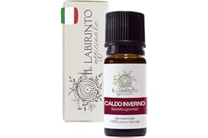 Miscela Oli Essenziali puri Caldo Inverno speziato agrumato Il Labirinto Officinale - Oli Essenziali Naturali - Olio essenziale per Diffusori e Umidificatori, Aromaterapia - 10ml