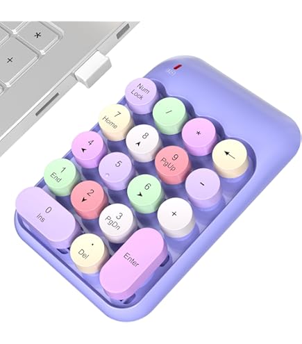 Aazon.co: Cute Wireless Nueric Keypad With Silicone Bear, Colorful
