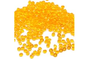 DUORIES 1000 Stück Acryl Deko Diamantkristalle 4mm Glitzer Streudeko Tischschmuck Funkelnd Dekosteine Kristalle Konfetti Diamanten zum DIY Verzieren Tischdeko Hochzeit Taufe Verlobung Valentinstag,Gold