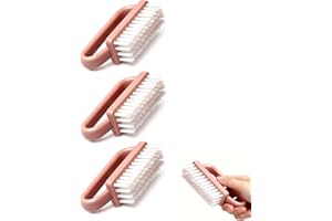Xynovate 3 Pcs Nail Brush, Plastic Handle Scrubbing Brush, Hand Fingernail Cleaner, Easy to Use Brushes for Cleaning Men Women Adult Kid Toe Foot Manicure Pedicure Supplies