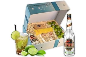 ‎HANSEN OBST Hansen Obst - Geschenkbox "Caipirinha-Cocktail" - Cocktail Mix Set - Präsentkorb Cocktail-Starter-Set - Geschenk Cocktail Liebhaber