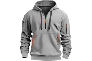 GÉNÉRIQUE Sweat A Capuche Homme Sweatshirts Pull Polaire Marque Chaude Militaire Manches Longues Sweat-Shirts Zippé De Sport Grandes Tailles Veste De Travail Avec Capuche Hoodie Pour Hiver Et Automne S-5xl