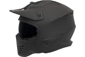 Spada Storrm Motorcycle Helmet Peak Sun Visor Open Face Full Matt Black J&S (M)