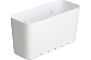 Tatay Estanteria Ducha Sin Taladro Rectangular | Incluye Ventosas | Soporta 1,5 kg | Polipropileno Resiste Humedad | Medida Pequeña | 20 x 8,5 x 11 cm - Modelo Standard - Blanco