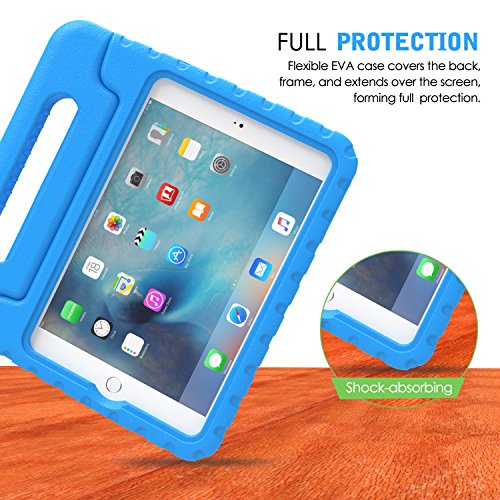 MoKo Hülle für iPad Mini 4 – Superleicht EVA Stoßfest Kinderfreundlich Kinder Schutzhülle mit umwandelbarer Handgriff Handle und Standfunktion für Apple iPad Mini 4 7.9 Zoll 2015 Genaration Tablet, Blau - 5