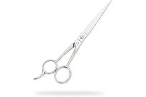 Premax - Forbici Parrucchiere con Codolo - Gambo Tondo - Lama Retta - 18 cm - Acciaio Nichelato - Ideali per Professionisti dell'Hairstyling - - Qualità Premana - Acciaio al Carbonio - Made in Italy