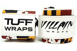 TuffWraps Villain Sidekick Wrist Wraps - No Thumb Loop Lifting Straps - Wrist Straps For Men & Women. Gym, Crossfit, Power Lifting, Body Building, Weightlifting, Deadlift