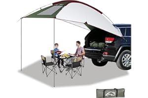 BUYCITKY Tenda da Sole per Auto, Tenda per SUV, Furgoni, Campeggio Anti UV, Tendoni per Camper Veranda Impermeabile e Antistrappo, 2.4 * 1.9 * 2m