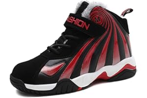 DUORO Kinder Winterschuhe Jungen rutschfest Trekking Wanderschuhe Warm Gefüttert Sneaker Bequem Baumwollschuhe