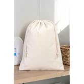 Stonehill, Sade Tasarım Ham Bez Kumaş &Ccedil;ok Ama&ccedil;lı Kirli &Ccedil;amaşır Torbası 40x50 (1 Adet) (MODEL 1)