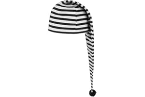 Lipodo Sleeping Cap (56 cm Long) - Men and Women - Nightcap Made from Cotton - Nightcap with a Pompom - Pompom Hat One Size (53-60 cm) - Pointed Cap for Sleeping at Night