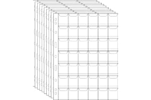 Myntfickssidor – 42 fickor/ark standard 9-håls myntfickinsatser samla omslag för mynt 10 ark CS03142-serien